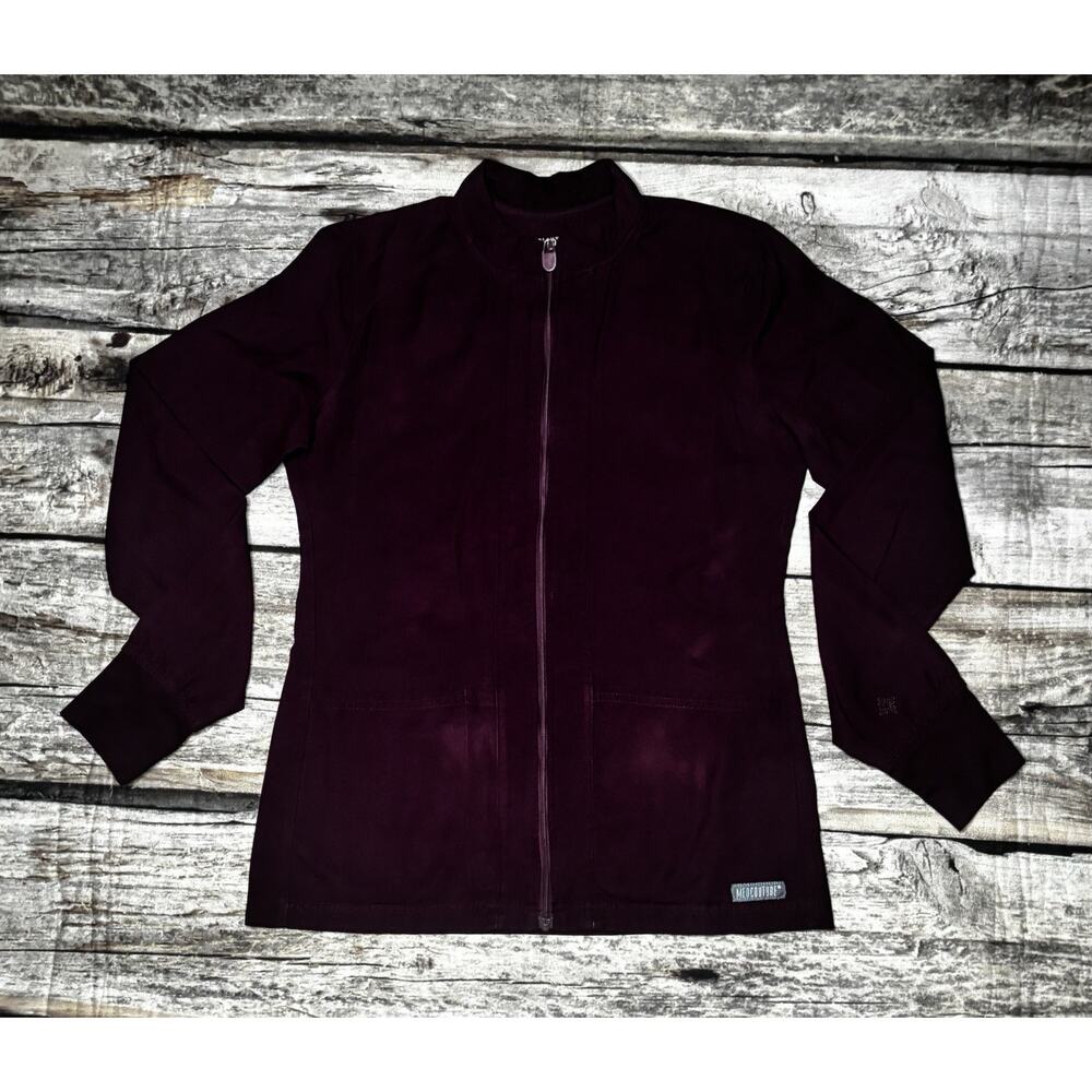 Med Couture Insight Full Zip Scrub Jacket Women’s Size XS Wine